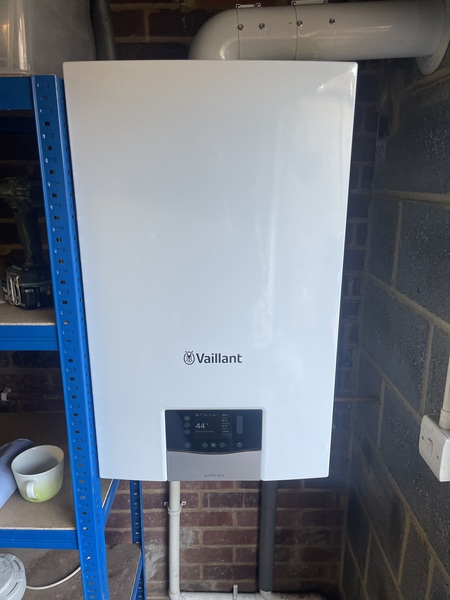 Neat boiler pipework installation